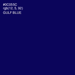 #0C055C - Gulf Blue Color Image